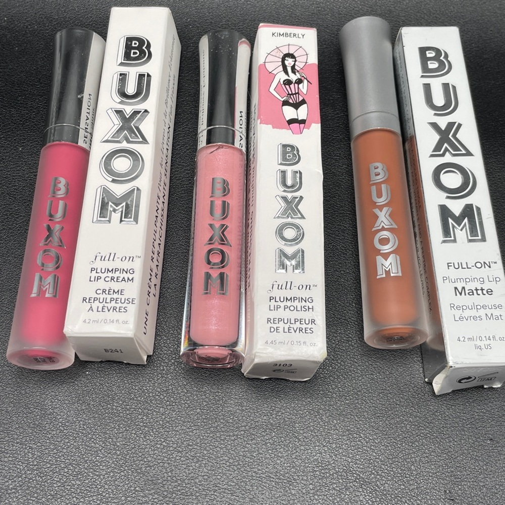 BUXOM Full-on Plumping Lip Polish, Cream, Matte (1 of each) FULL SIZE